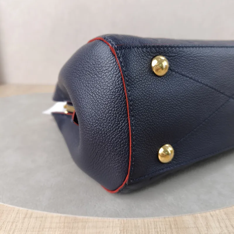Louis Vuitton Top Handle Bag Montaigne Blue Calfskin 25 × 10 × 20 cm — detail view 6 of 12