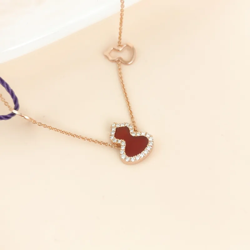 Qeelin Bracelet Wulu Collection Bracelet Red Agate Diamond18KR ose Gold One Size 18cm โ cover view 5 of 7