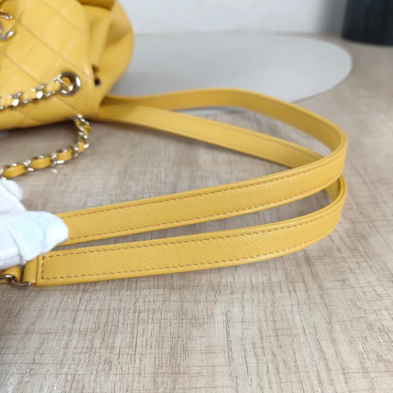 Chanel Backpack Duma Yellow Calfskin Small16.5 × 10 × 17.5 cm — detail view 5 of 12