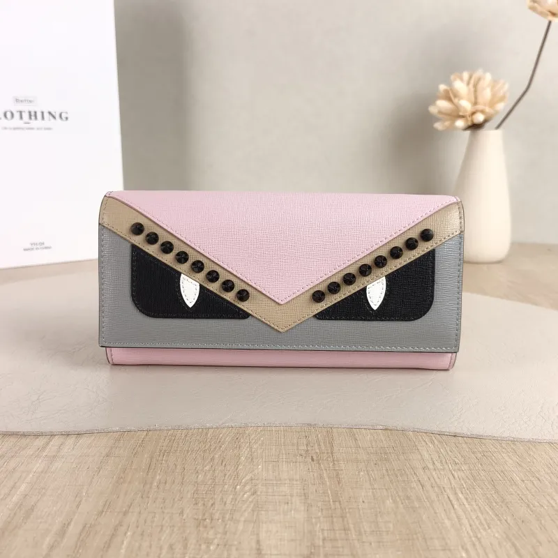 FENDI Crossbody Bag Crossbody Bag Pink Colorblock Calfskin One Size 19 × 2 × 9.5 cm
