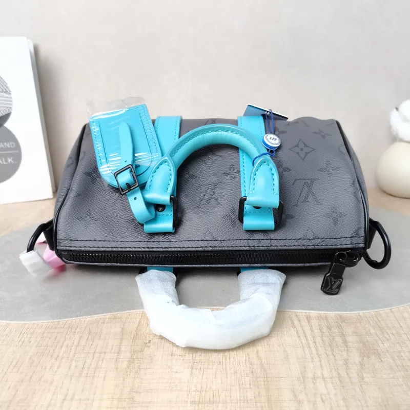 Louis Vuitton Crossbody Bag Keepall 25 Black · Blue PVC Medium 25 × 11 × 15 cm — detail view 2 of 13