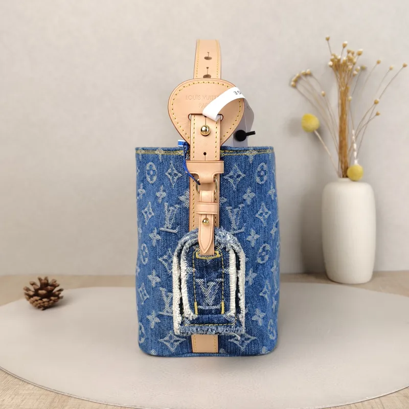 Louis Vuitton Top Handle Bag ALL IN BB Blue BB16 × 12 × 18 cm