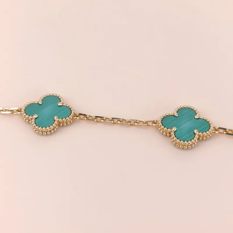 Van Cleef & Arpels Bracelet Alhambra Alhambra Collection Five-Motif Bracelet Malachite18KY ellow Gold Vintage Small1.5 × 1.5 × 19 cm — cover view 3 of 10