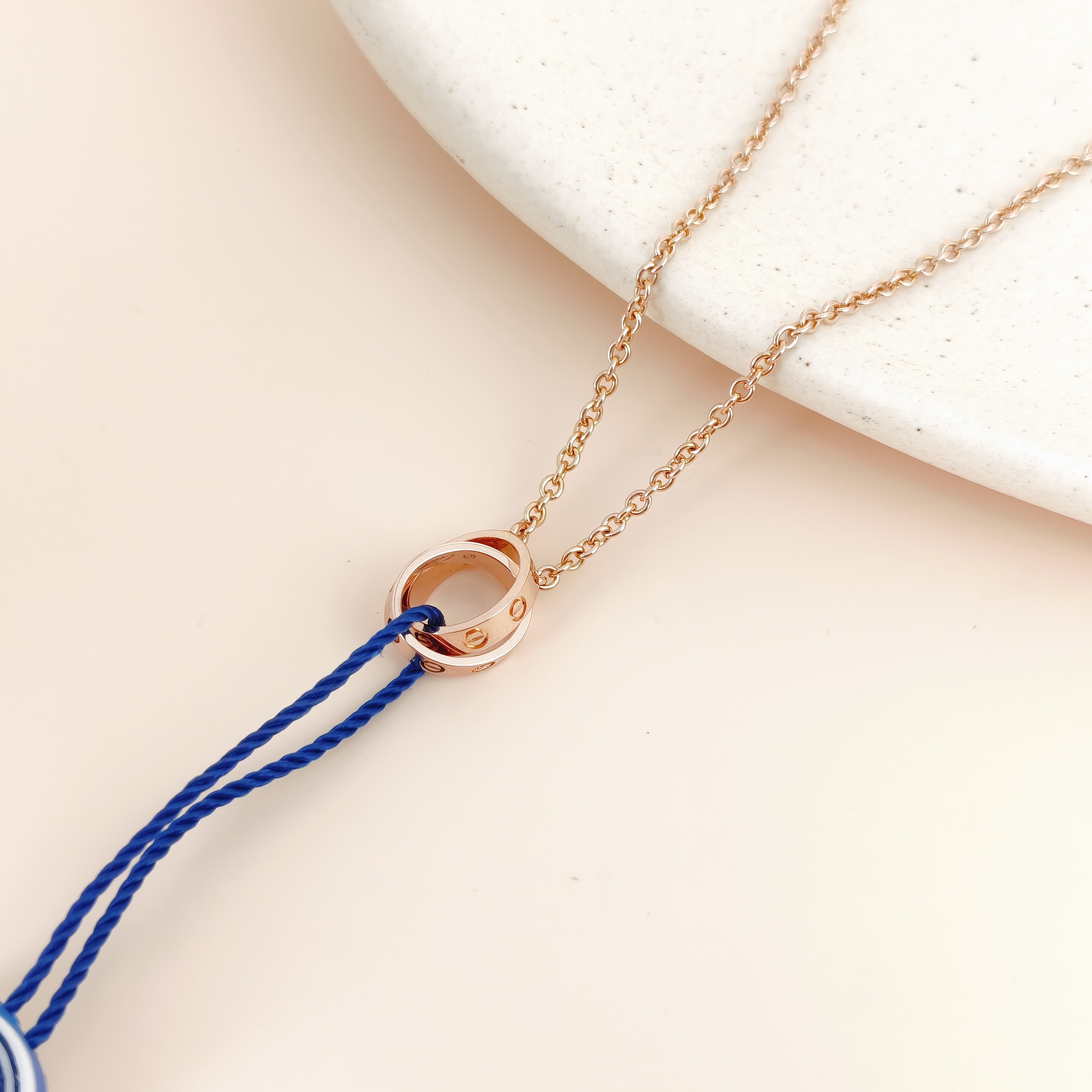 CARTIER Necklace Love Collection Pendant Rose Gold 18KR ose Gold One Size42.5cm โ cover view 6 of 7