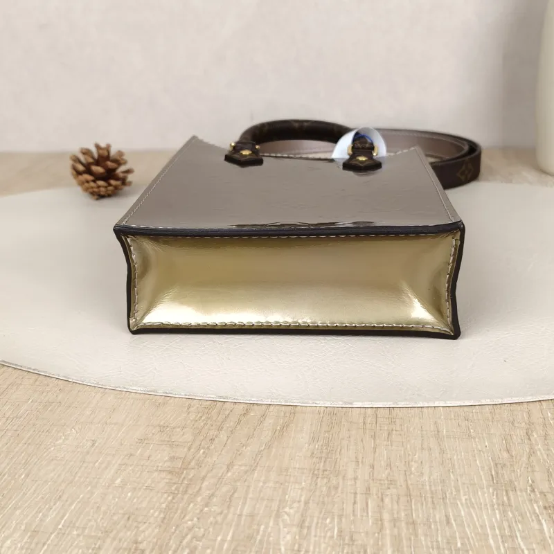 Louis Vuitton Crossbody Bag PETIT SAC PLAT Mini Silver PV Cmini14 × 5 × 17 cm — cover view 5 of 9