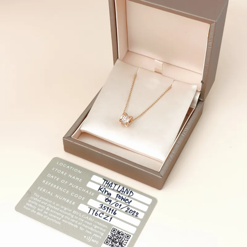 Bvlgari Necklace B.zero1 Rose Gold Diamond18KR ose Gold One Size 43cm — cover view 7 of 9