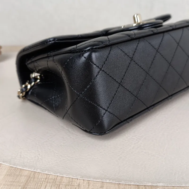 Chanel Crossbody Bag Classic Flap Large Mini CF Mini C Black SL ambskin mini 20 × 6 × 12 cm — detail view 6 of 15