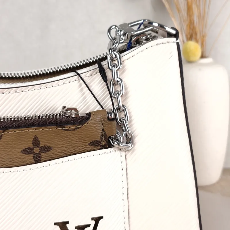 Louis Vuitton Crossbody Bag MARELLE White Epi Embossed Calfskin Small 25 × 8 × 15 cm — detail view 6 of 16