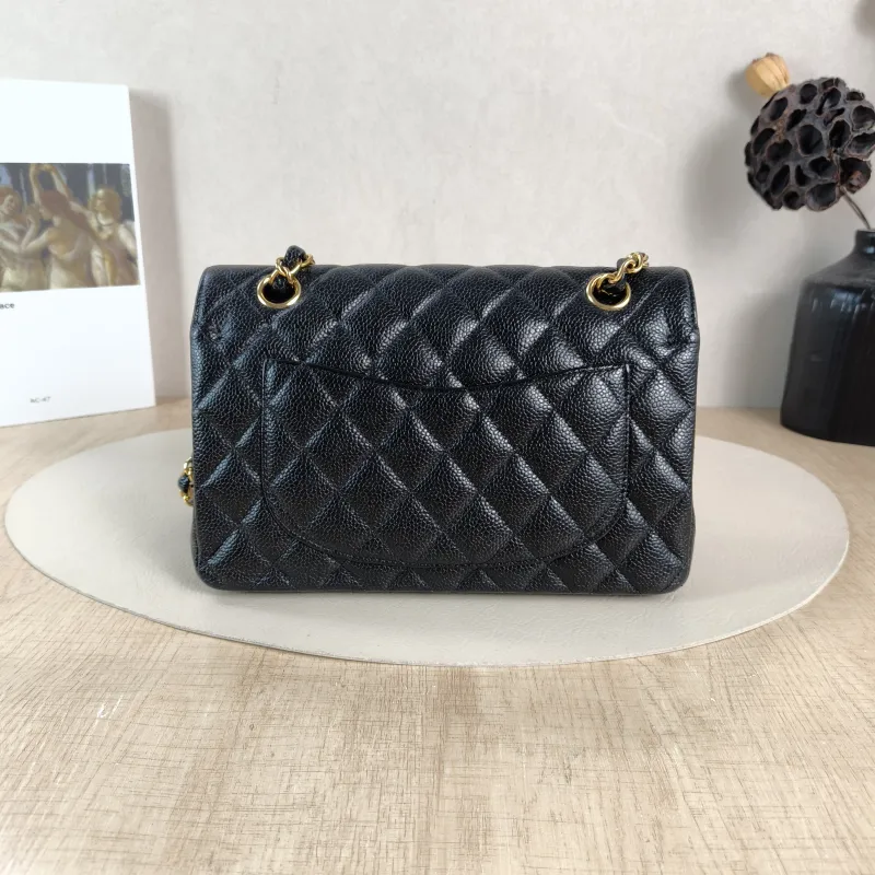 Chanel Crossbody Bag Classic Flap CF Black Grained Calfskin Small 23 × 6 × 14.5 cm 30 Conditioned — cover view 6 of 6