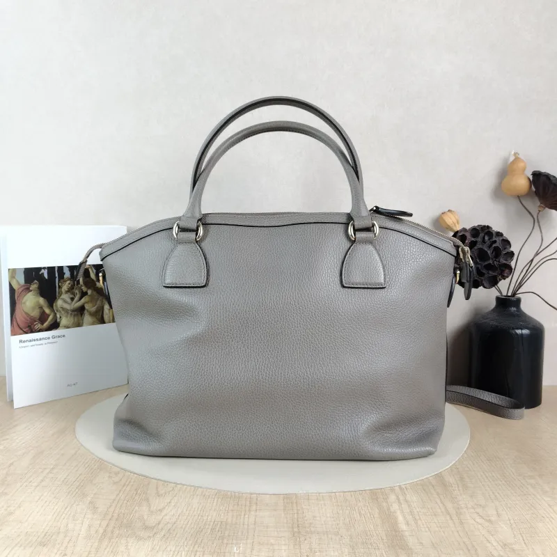 GUCCI Shoulder Bag Tote Bag Grey Calfskin One Size36 × 16 × 28 cm — cover view 2 of 6
