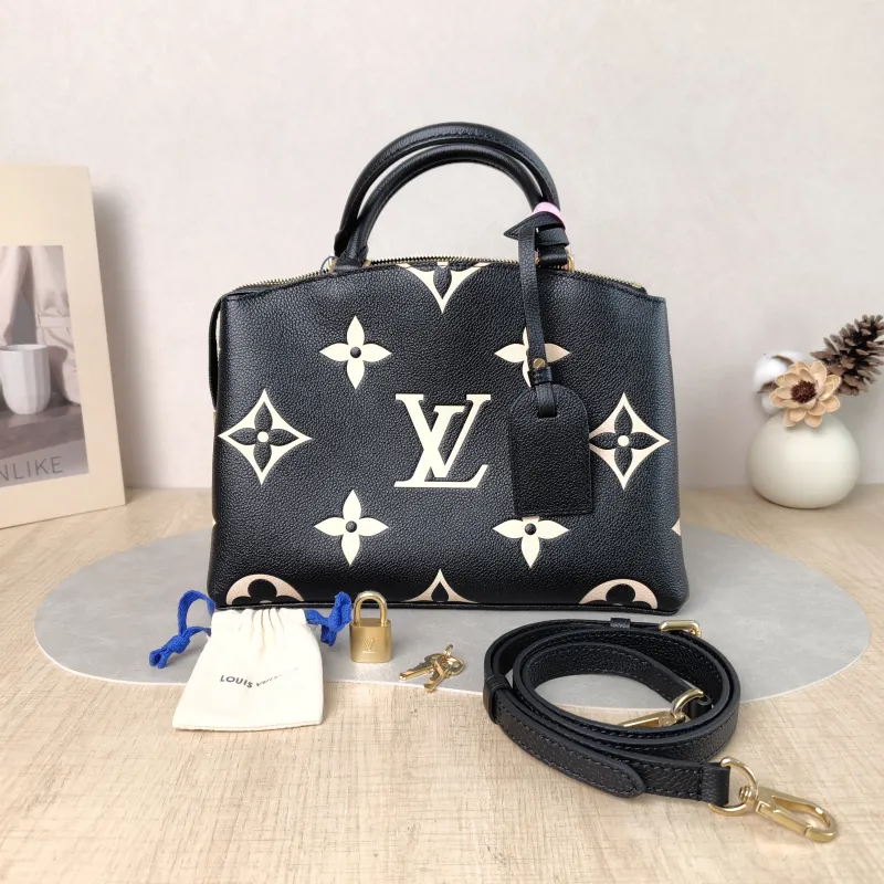 Louis Vuitton Crossbody Bag PETIT PALAIS Tote Bag Monogram Empreinte Embossed Calfskin Small 29 × 12.5 × 18 cm — cover view 3 of 6