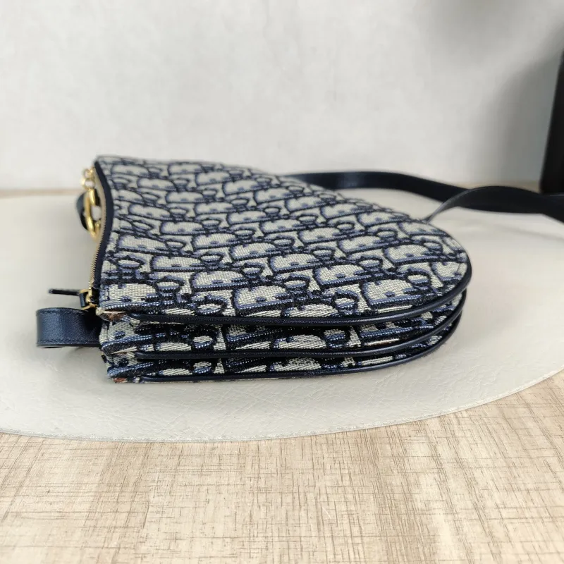 DIOR Crossbody Bag Blue Canvas One Size20 × 2 × 17 cm — detail view 7 of 10