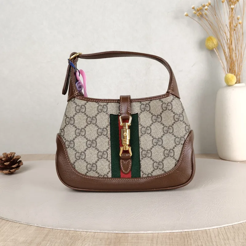 GUCCI Shoulder Bag Jackie 1961Collection Monogram PVC Mini 19 × 3 × 13 cm