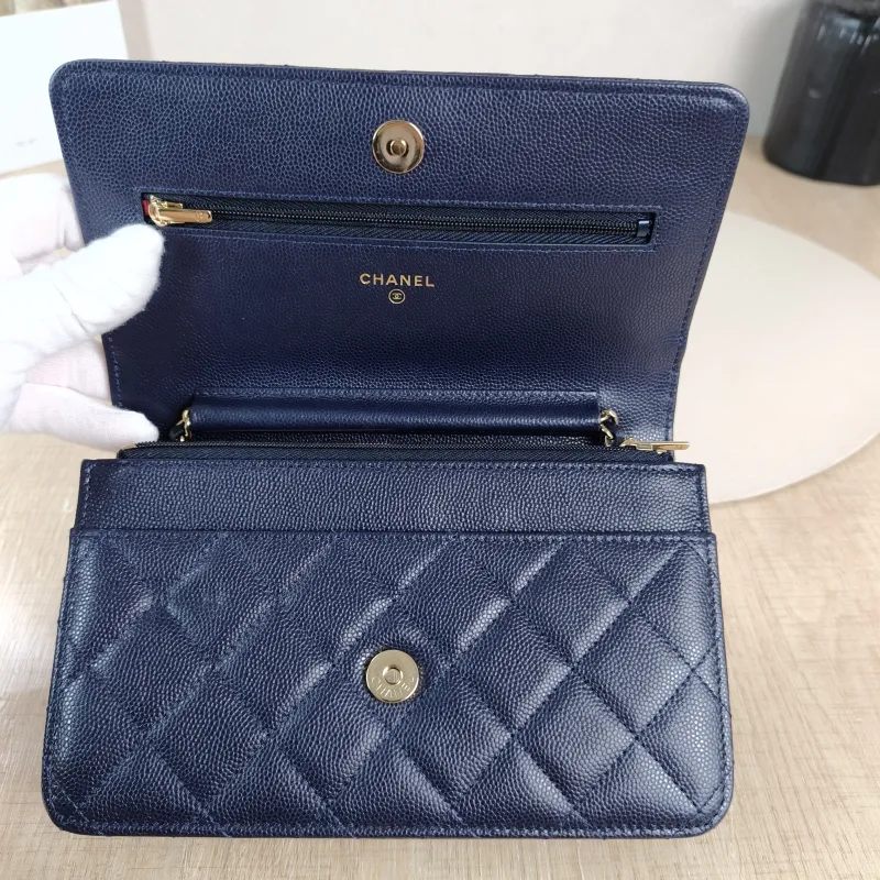 Chanel Crossbody Bag Classic Flap WOC CF WOCWOC Bag c Grained Calfskin One Size 19.2 × 3.5 × 12.3 cm — detail view 7 of 11