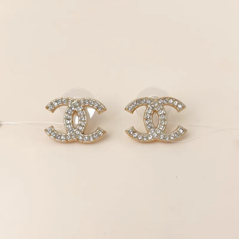 Chanel Earrings c Earrings Gold One Size