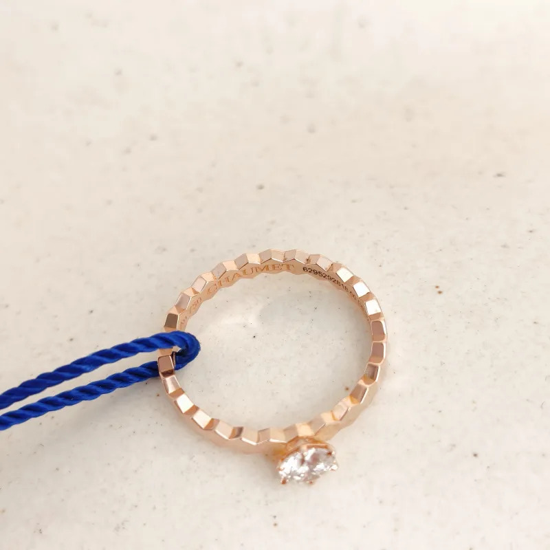CHAUMET Ring Bee de · Collection Ring Rose Gold Diamond18KR ose Gold One Size 50 0.32ct — cover view 5 of 7