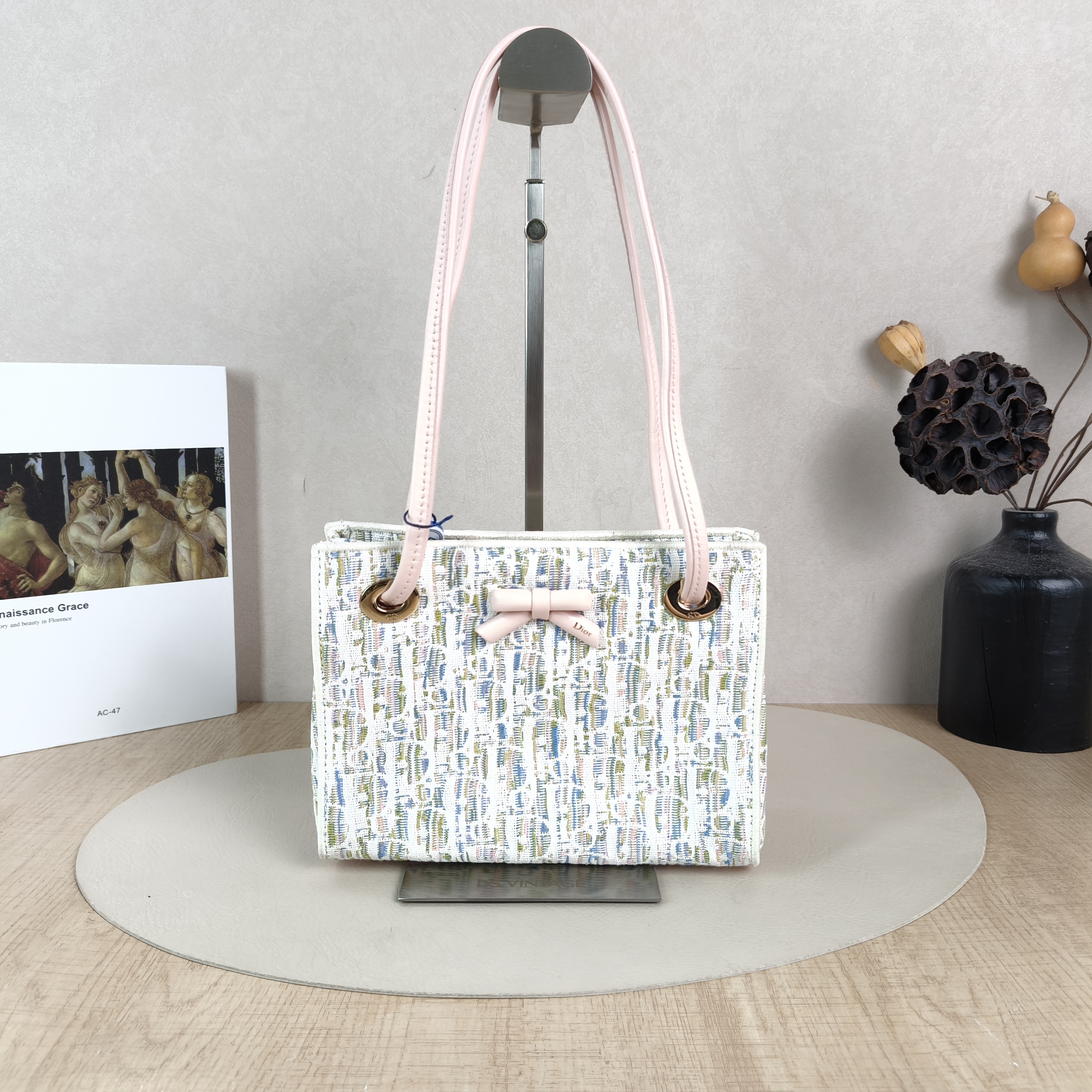 DIOR Shoulder Bag Promenade Shopping Tote Canvasmini21 × 9 × 16 cm