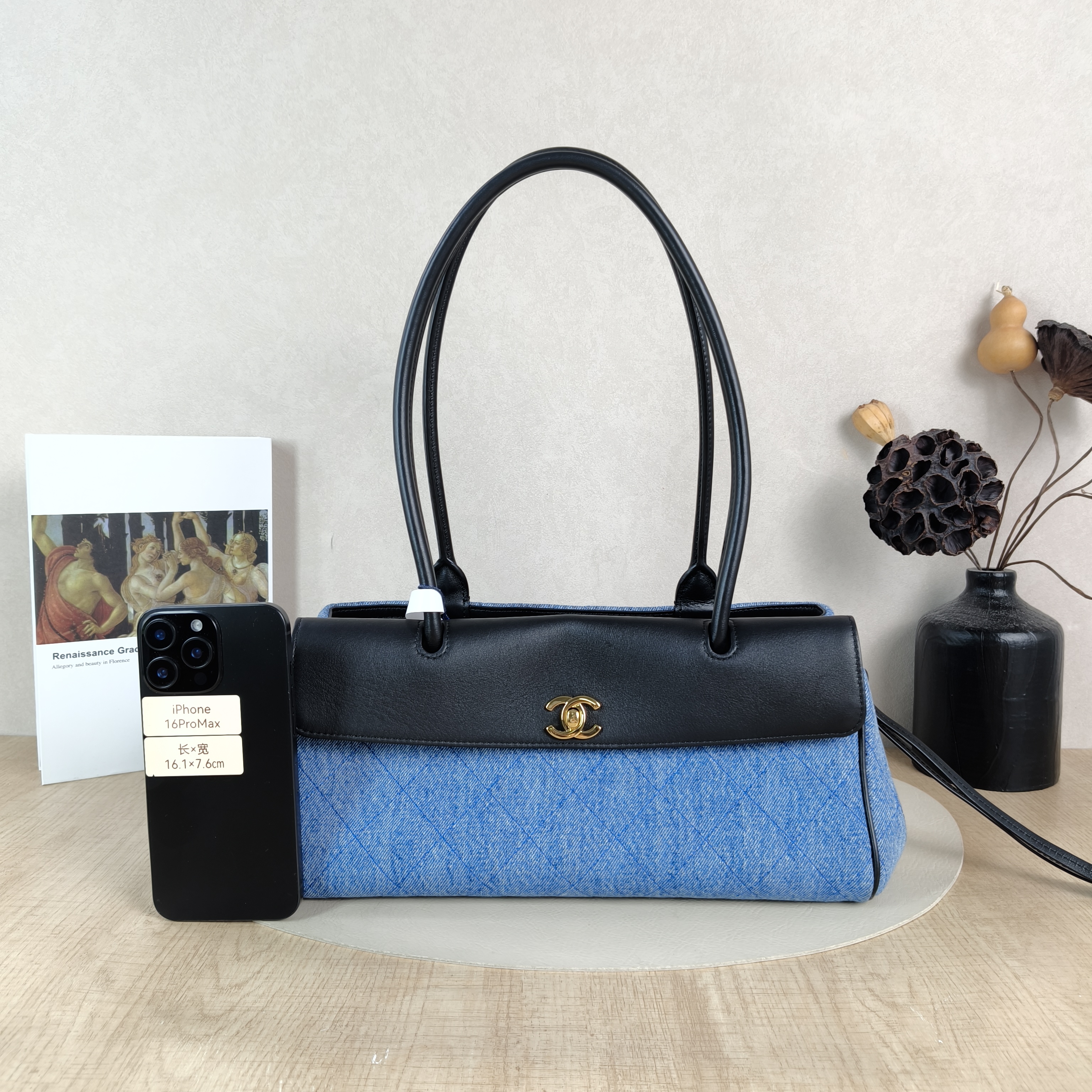 Chanel Shoulder Bag26a Collection Baguette Bag Blue Small32 × 12 × 17 cm — cover view 3 of 5