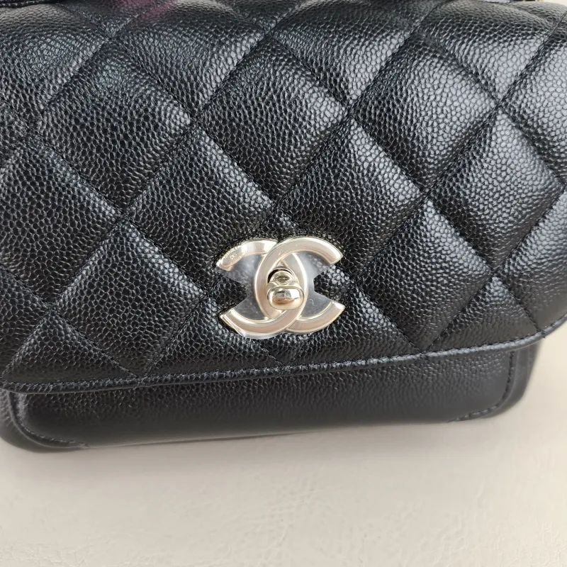 Chanel Crossbody Bag affinity Messenger Bag Black Grained Calfskin Small 19 × 7 × 14 cm — detail view 14 of 14