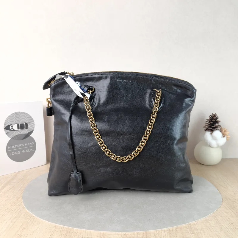 Louis Vuitton Top Handle Bag Black Lambskin One Size35 × 6 × 33 cm