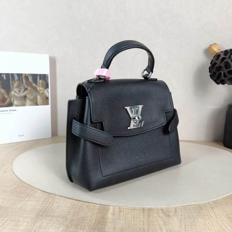 Louis Vuitton Crossbody Bag Lockme Ever Top Handle Bag Black Calfskin Mini 23 × 10 × 17 cm — cover view 5 of 5