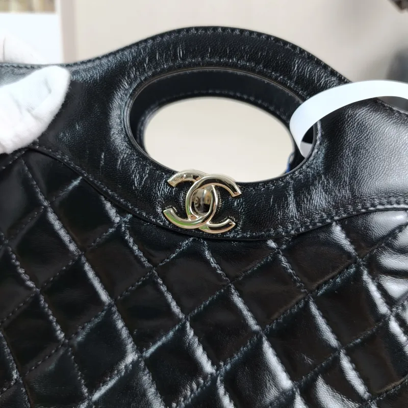 Chanel Crossbody Bag 31Bag Black Waxed Leather Mini 23 × 5.5 × 22 cm — detail view 13 of 13