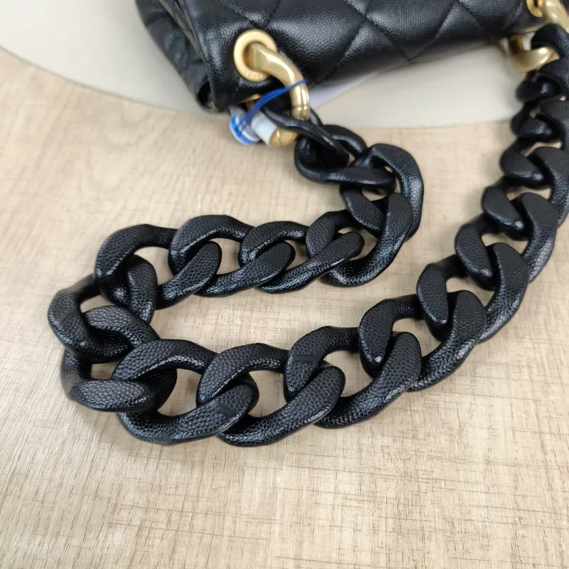 Chanel Shoulder Bag24p Shoulder Bag Black Grained Calfskinmini19 × 5.5 × 14 cm — detail view 8 of 14