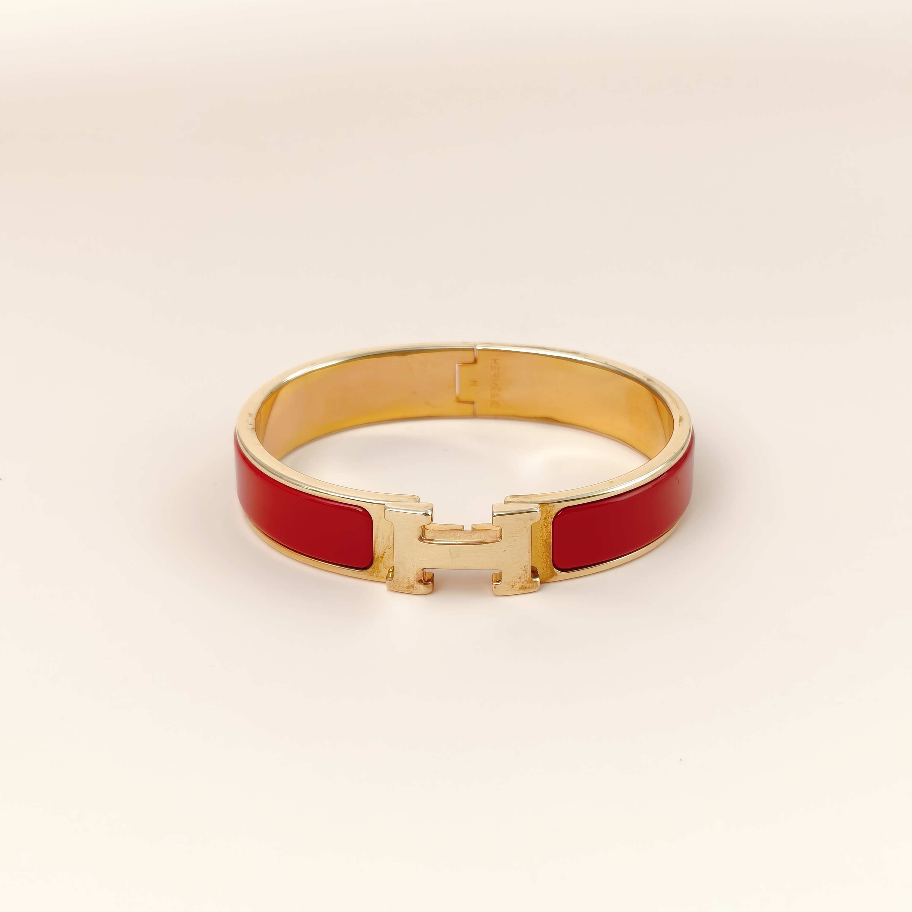 Hermès Bangle Clic HB angle Red One Size15.8cm