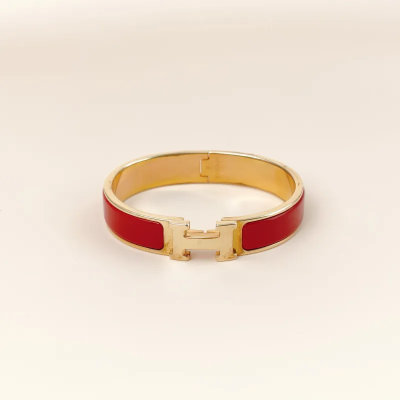 Hermès Bangle Clic HB angle Red One Size15.8cm