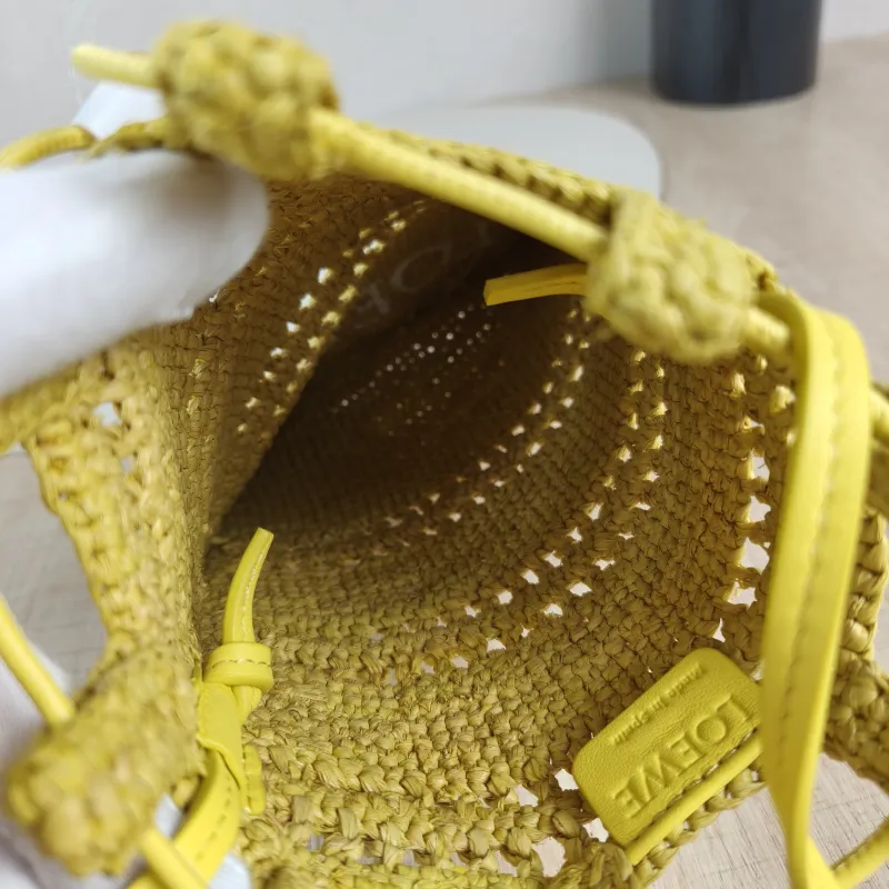 LOEWE Crossbody Bag Crossbody Bag Yellow Woven 15.5*23.5 — detail view 10 of 11