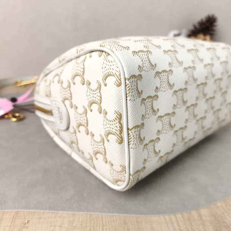CELINE Crossbody Bag White PVC Small 20 × 10.5 × 15.5 cm — detail view 5 of 12