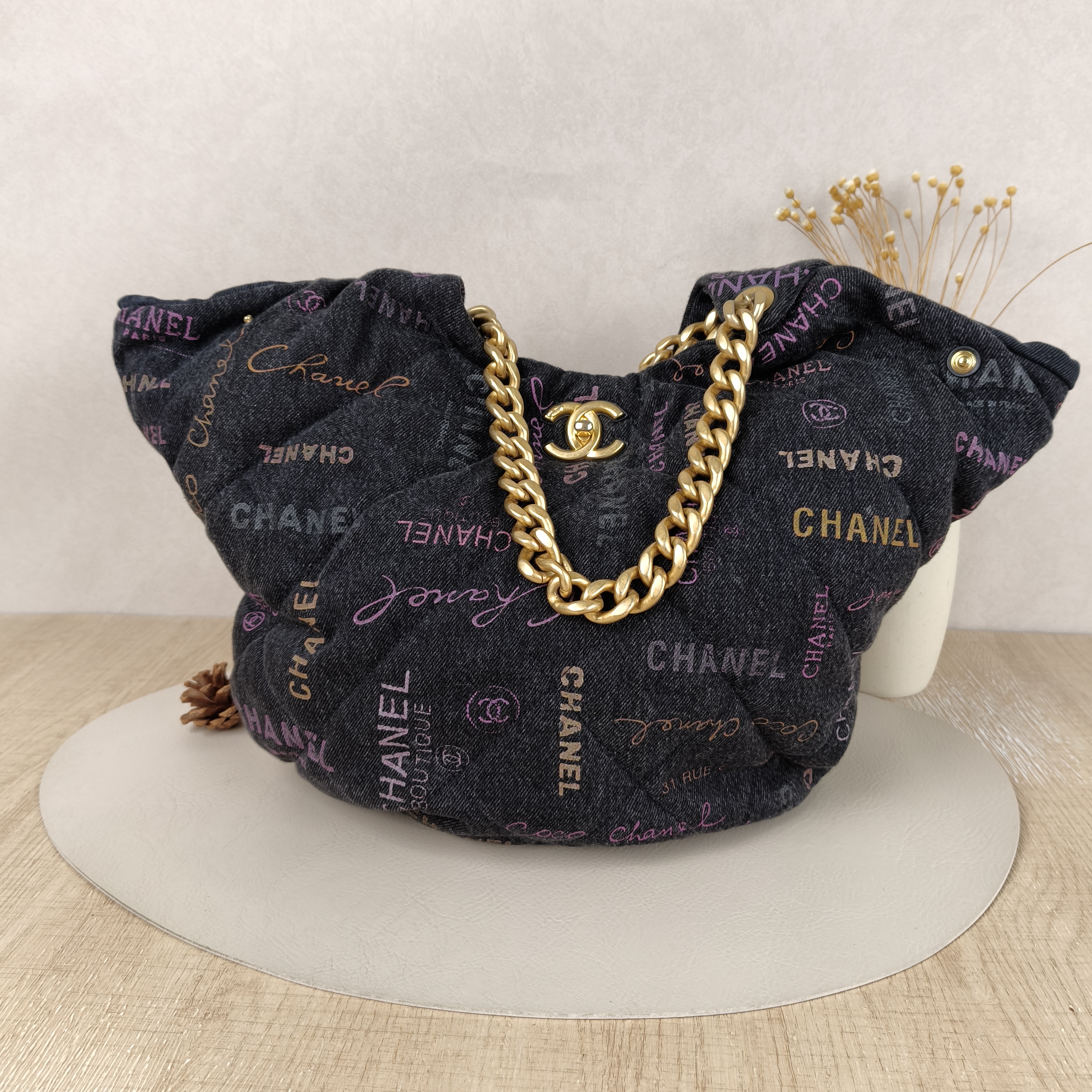 Chanel Shoulder Bag22p hobo Colorblock One Size36 × 3.5 × 37 cm