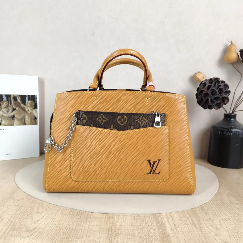 Louis Vuitton Crossbody Bag Marelle Tote Top Handle Bag Epi Embossed Calfskin Medium 30 × 13 × 21 cm
