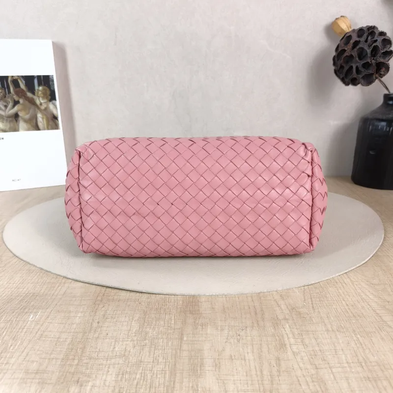 Bottega Veneta Top Handle Bag Woven Top Handle Bag Pink Lambskin One Size 24 × 10 × 20 cm — cover view 2 of 5