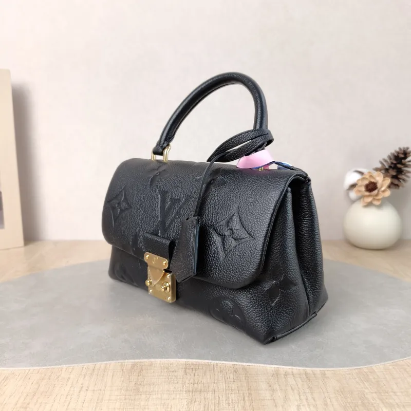 Louis Vuitton Crossbody Bag MADELEINE Black Monogram Empreinte Embossed Calfskin BB 24 × 8.5 × 17 cm — cover view 3 of 5