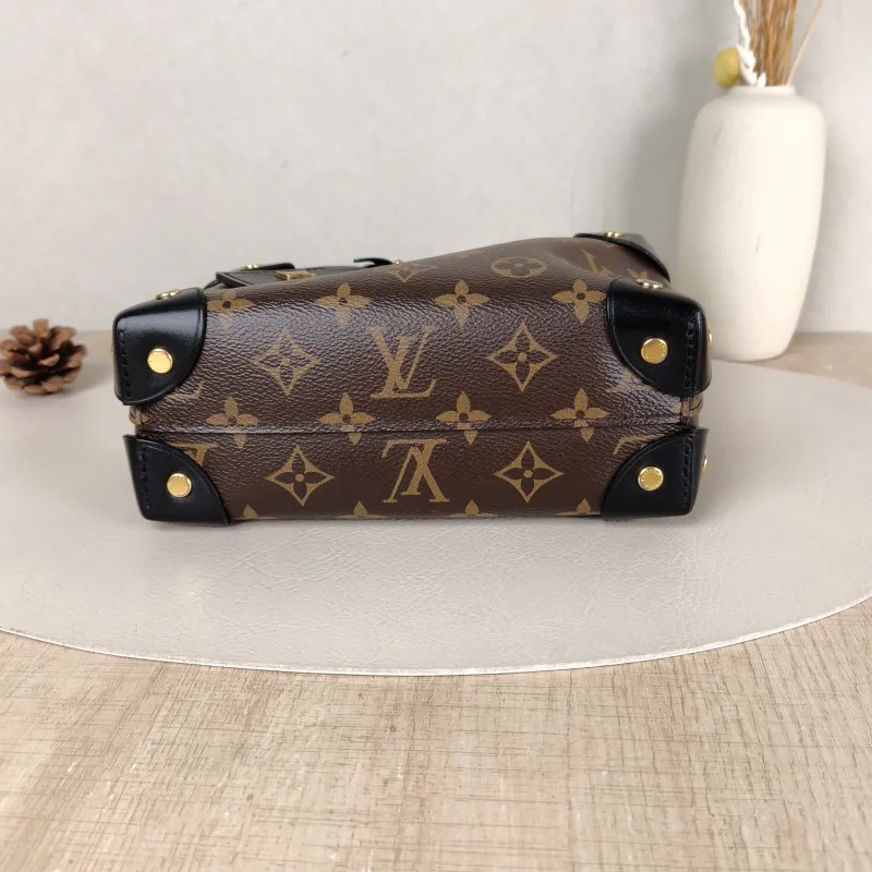 Louis Vuitton Crossbody Bag Petite Malle Souple Box Black PVC One Size20 × 7.5 × 14 cm — cover view 4 of 5