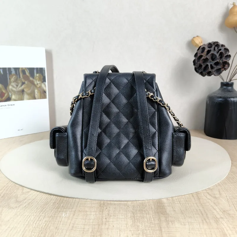 Chanel Backpackduma Black Calfskin Small18 × 9.5 × 19 cm — cover view 2 of 5