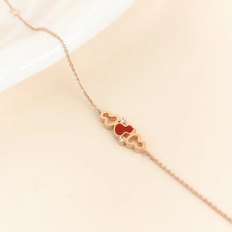 Qeelin Bracelet Wulu Collection Bracelet Red Diamond18KR ose Gold One Size 18cm — cover view 5 of 7