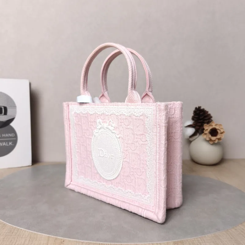 DIOR Shoulder Bag Book Tote Shoulder Strap Edition Pink Canvasmini20.5 × 7 × 16 cm — cover view 3 of 5