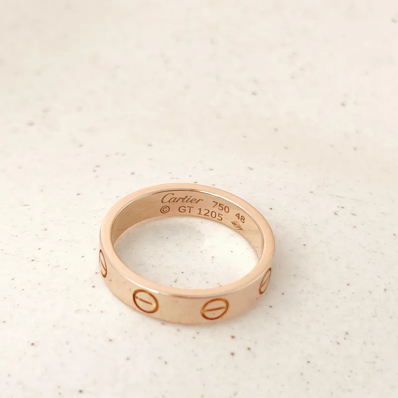 CARTIER Ring Love Rose Gold 18KR ose Gold Small48 — cover view 6 of 7