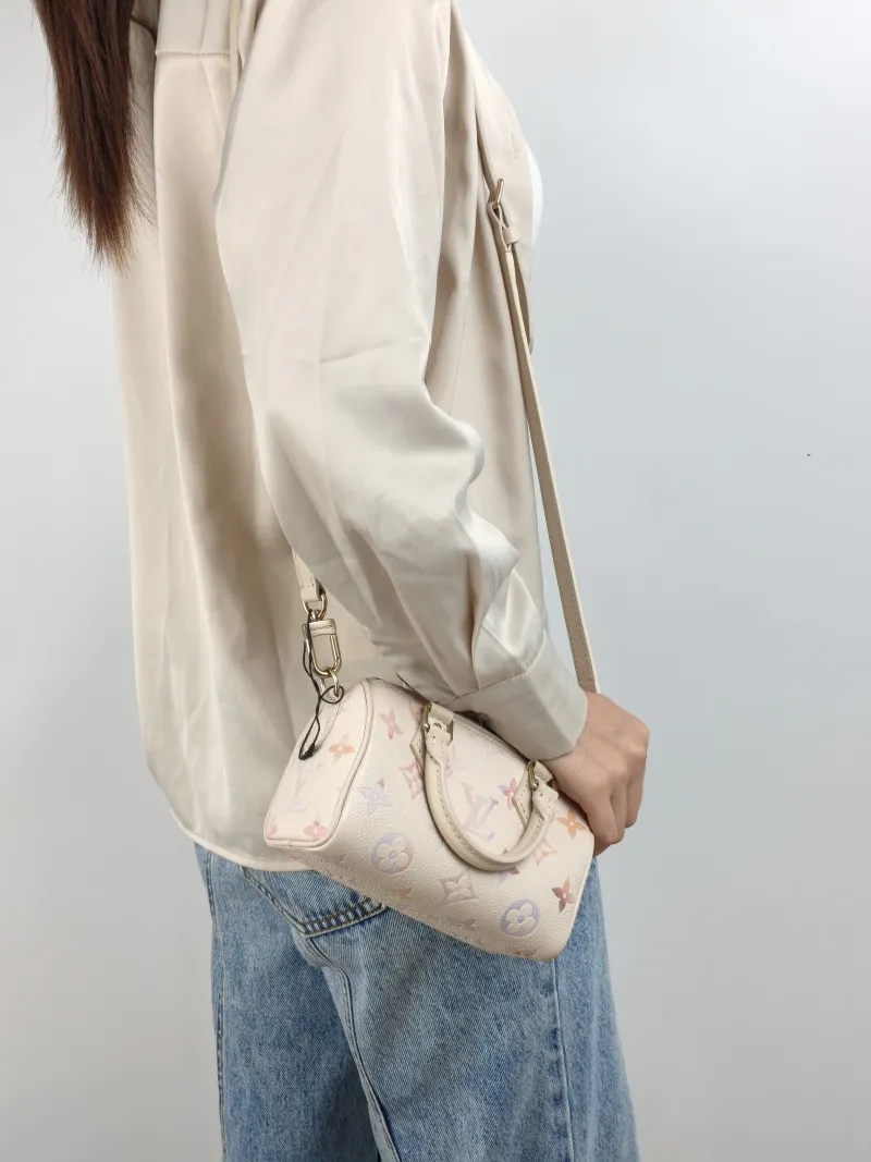 Louis Vuitton Crossbody Bag Speedy Nano Calfskin nano 16 × 7.5 × 10 cm — on-model view 3 of 3