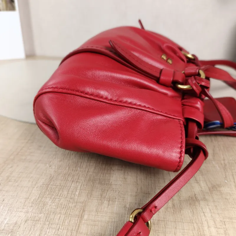 Miumiu Shoulder Bag Joie Shoulder Bag Red Lambskin 22 × 7 × 12 cm — detail view 10 of 11