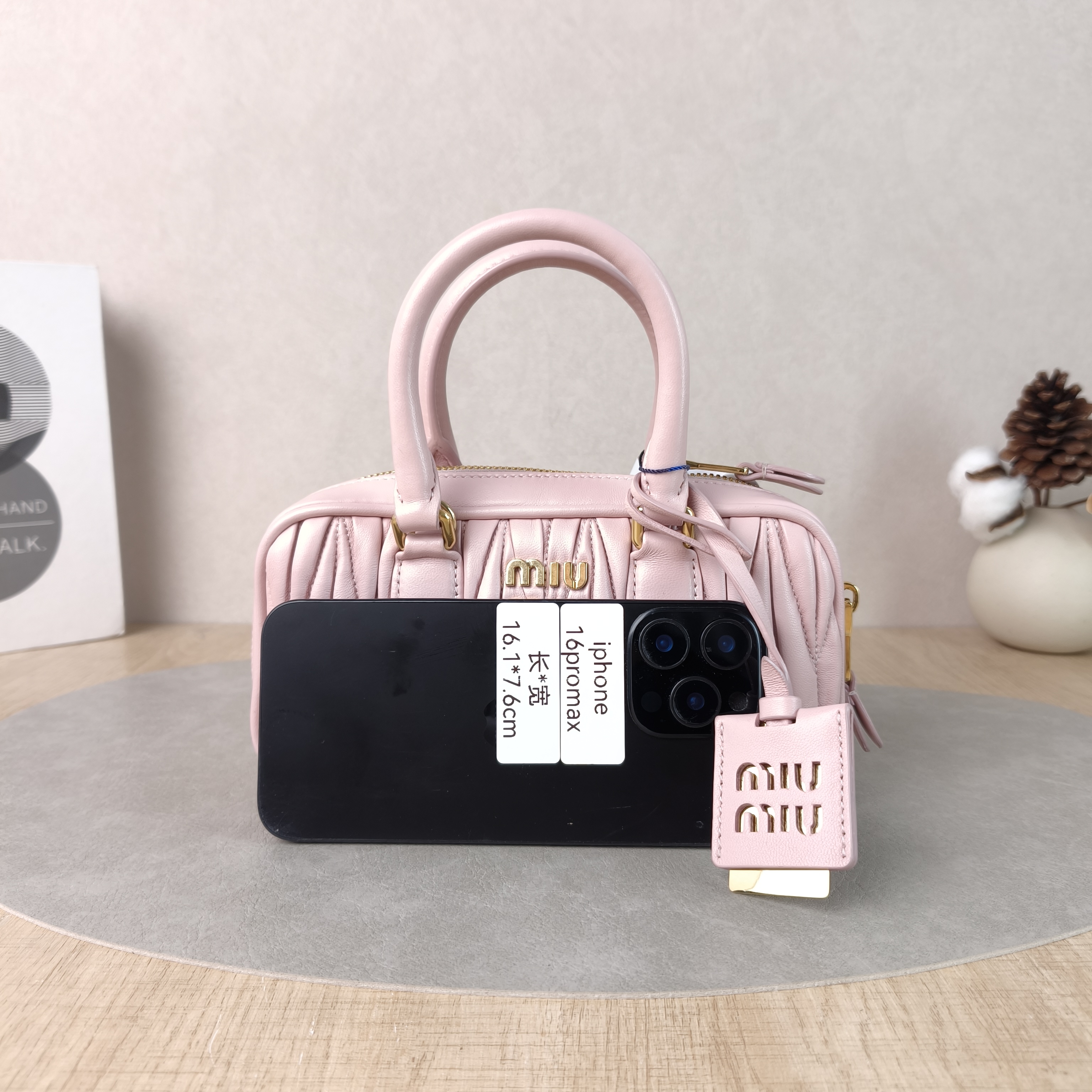 Miumiu Top Handle Bag Arcadie MatelasséCollection Edition Lambskin mini19 × 5 × 10 cm — cover view 6 of 6