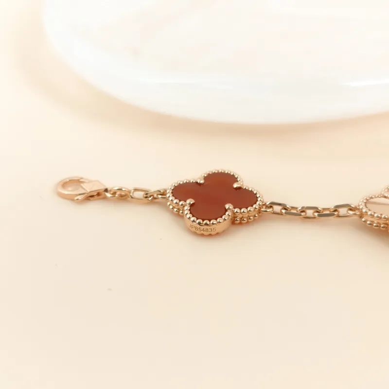 Van Cleef & Arpels Bracelet Alhambra Alhambra Collection Five-Motif Bracelet 18KR ose Gold Vintage Small16cm 3cm — cover view 8 of 8