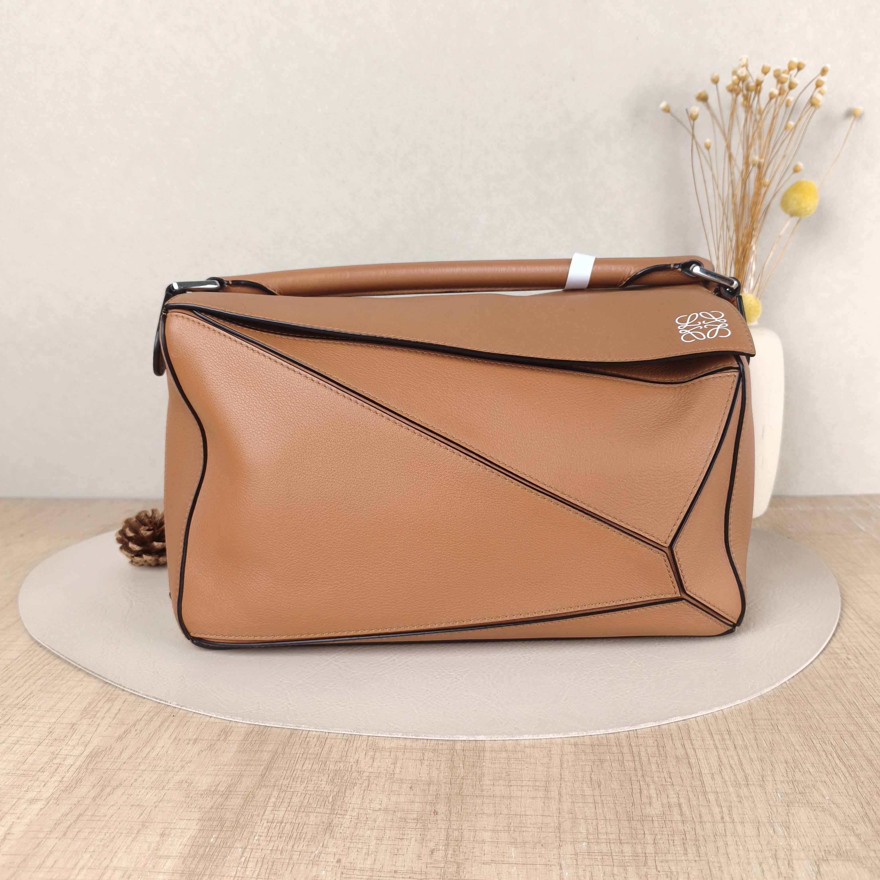 LOEWE Shoulder Bag Puzzle Brown CC alfskin Medium29 × 14 × 19.5 cm