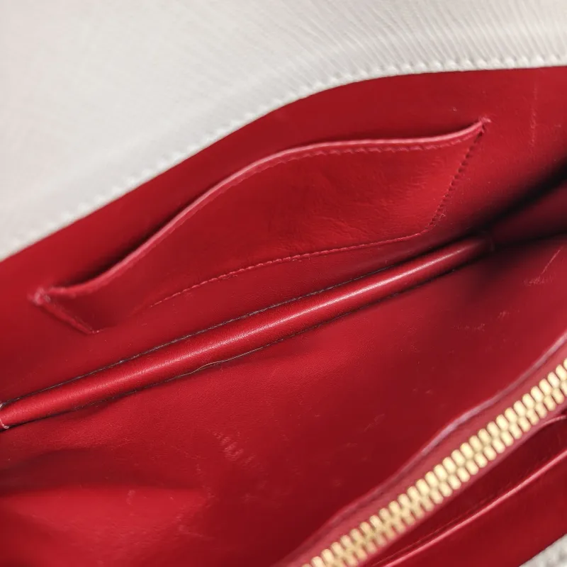 PRADA Crossbody Bag Crossbody Bag White Calfskin One Size 20 × 4 × 13 cm — detail view 11 of 13