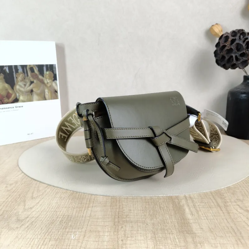 LOEWE Crossbody Bag Gate Green Calfskin Mini 15 × 8 × 12.5 cm — cover view 2 of 5