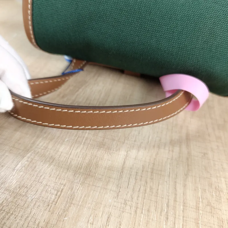 Miumiu Backpack Backpack Green Canvas Large 25 × 12.5 × 29.5 cm — detail view 8 of 12