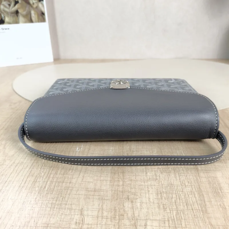 GOYARD Crossbody Bag Chypre Crossbody Bag Grey PVC One Size 21 × 4 × 16 cm — detail view 6 of 13