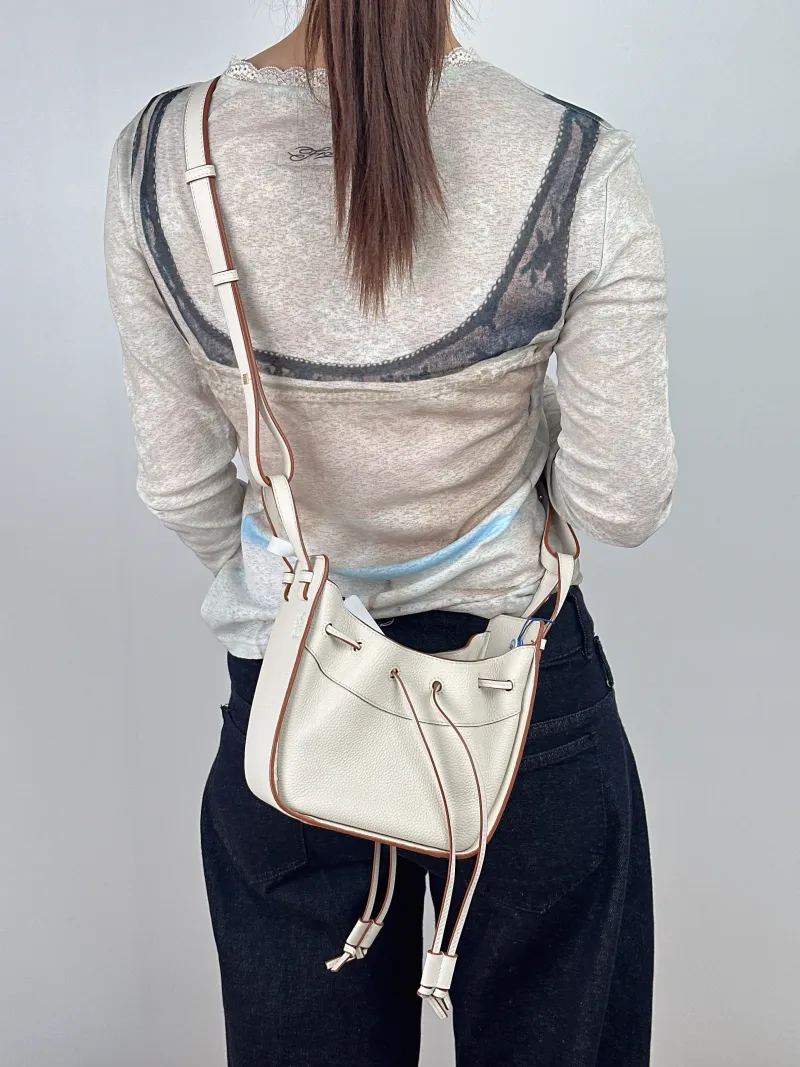 LOEWE Crossbody Bag Hammock White Calfskinmini17 × 11 × 19.5 cm — on-model view 2 of 2
